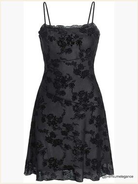 Women's Mini Dress Floral Spaghetti Strap Mesh Short Dresses Going Out Sundress